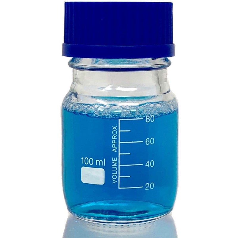 Karter Scientific 100ml Glass Round Media Storage Bottles with GL45 Screw Cap, Borosilicate Glass, 251X4 (Case of 6) - Image 2